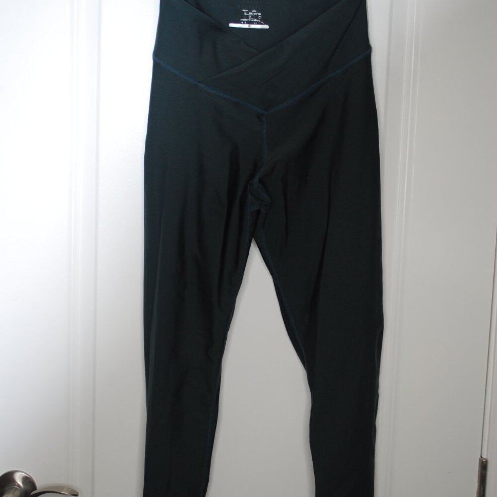 2 pairs Obbesions Shapewear leggings in black and blue